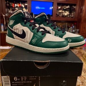 Nike Air Jordan 1 Mid SE GS “Lucky Green” – Size 6Y / Women’s 7.5 – New w/ Box